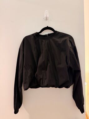 ZARA Black Long Sleeve Tee with Crew Neck